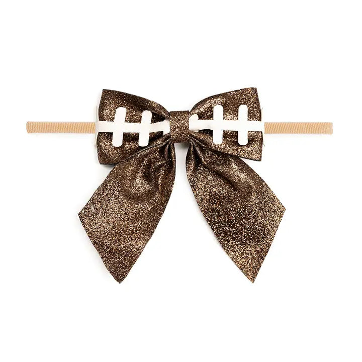 Football Bow Baby Headband - Brazos Avenue Market 