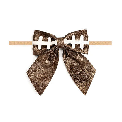 Football Bow Baby Headband - Brazos Avenue Market 