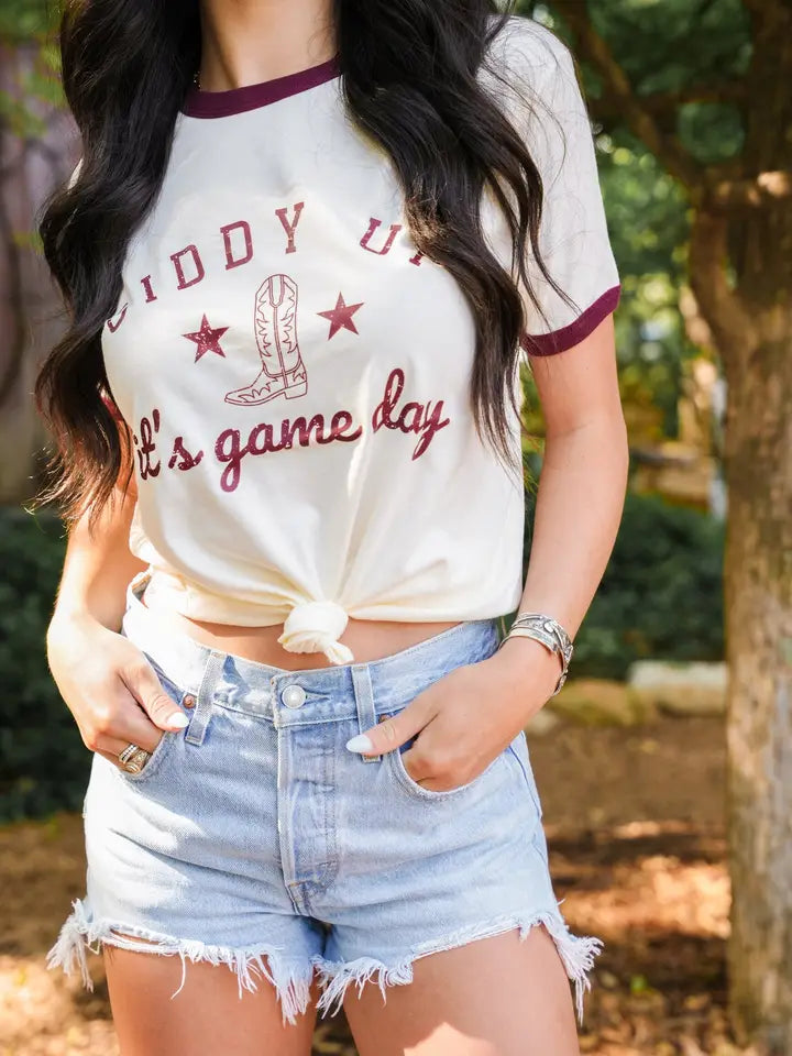 Giddy Up, It's Game Day Tee - Brazos Avenue Market 