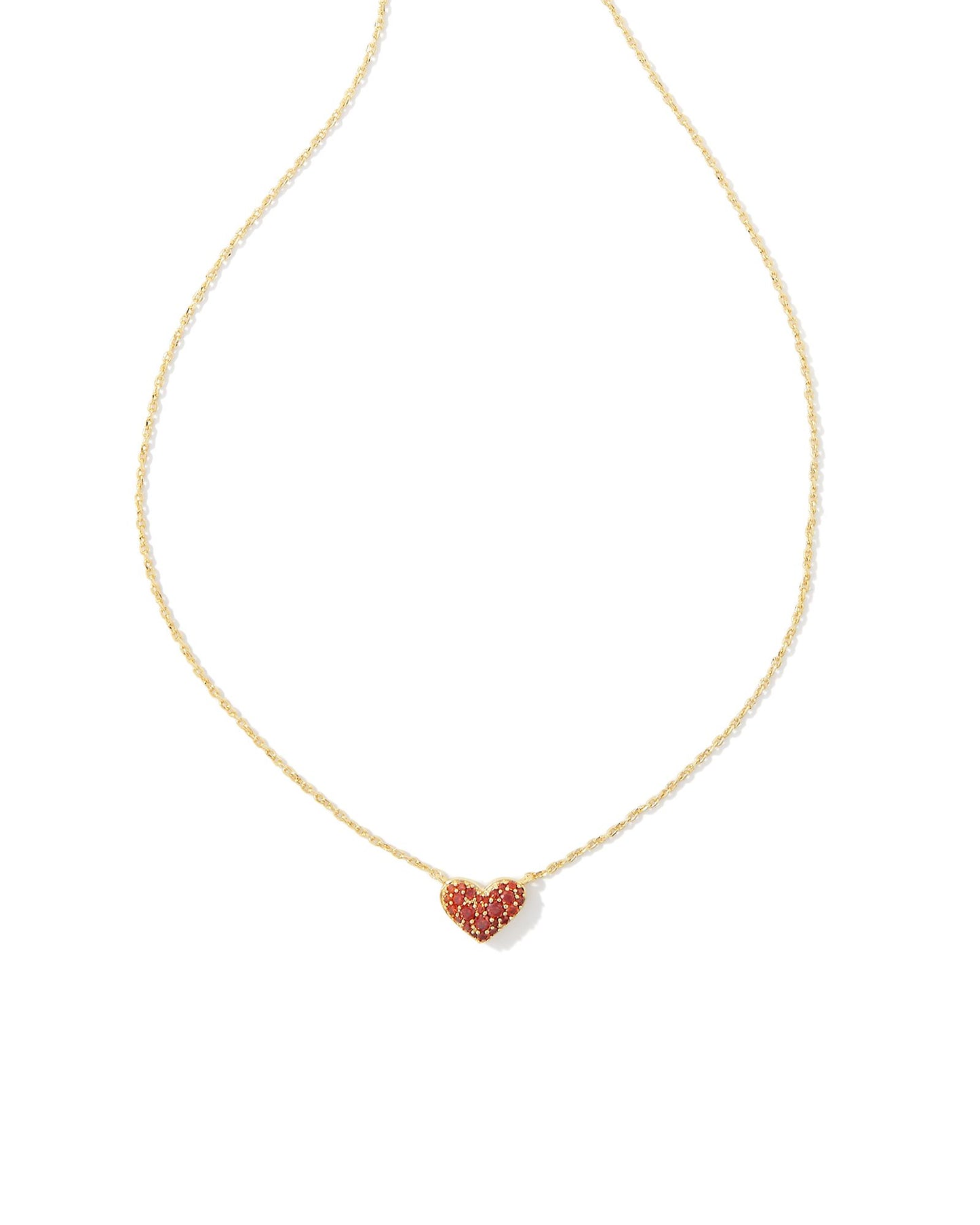 Ari Gold Pave Crystal Heart Necklace