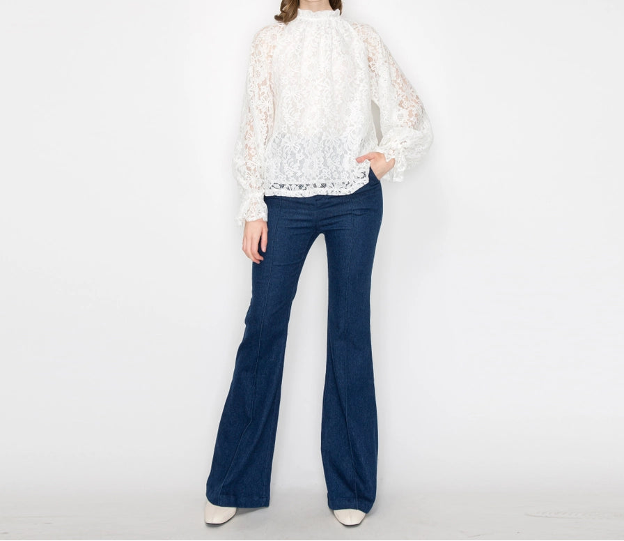 Vintage Floral Lace Blouse