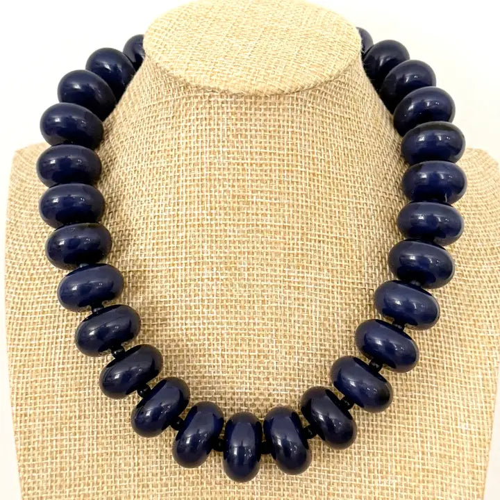 Oversized Rondelle Beaded Necklace