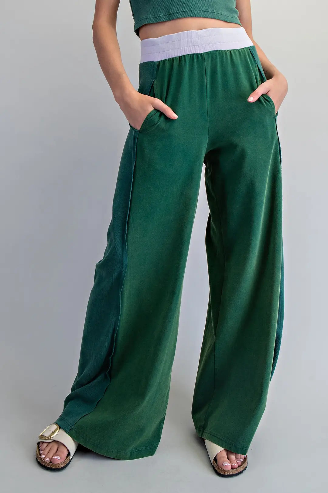 Forest Green Two Piece Set - Brazos Avenue Market 