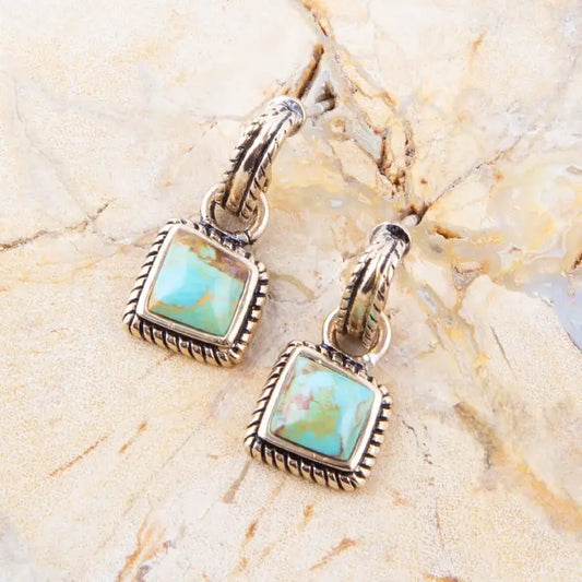 Roped Around Turquoise Earrings