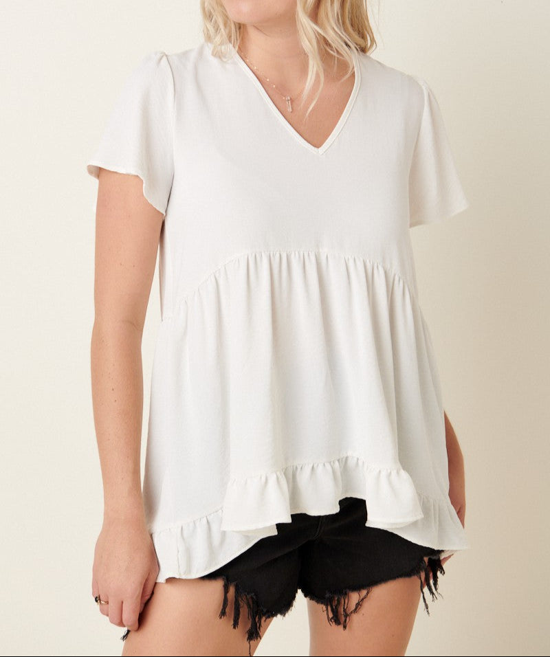 Southern Charm Ruffle Top - Brazos Avenue Market 