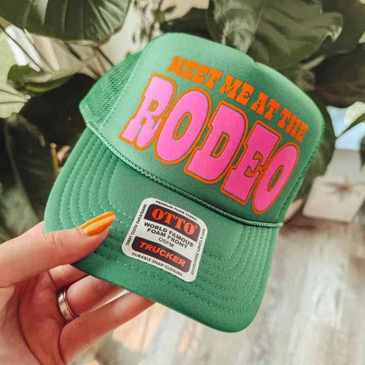 Meet Me At the Rodeo Trucker Hat - Brazos Avenue Market 