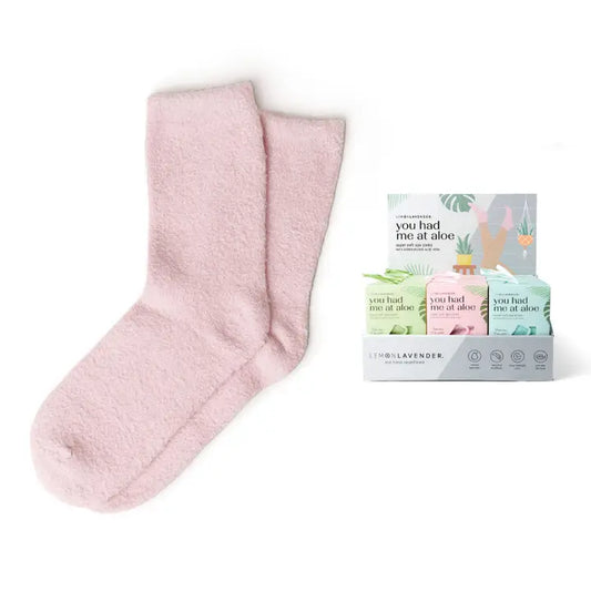 You Had Me At Aloe Super Soft Spa Socks - Brazos Avenue Market 