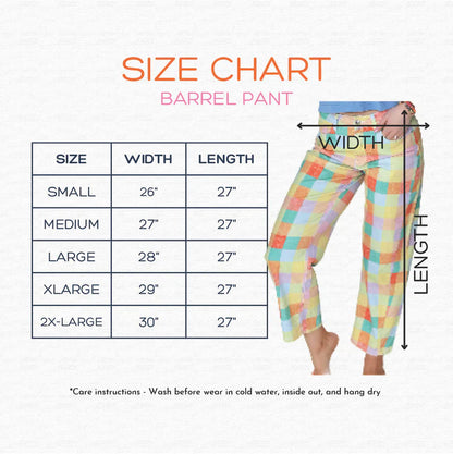 Madras Plaid Barrel Pants - Brazos Avenue Market 