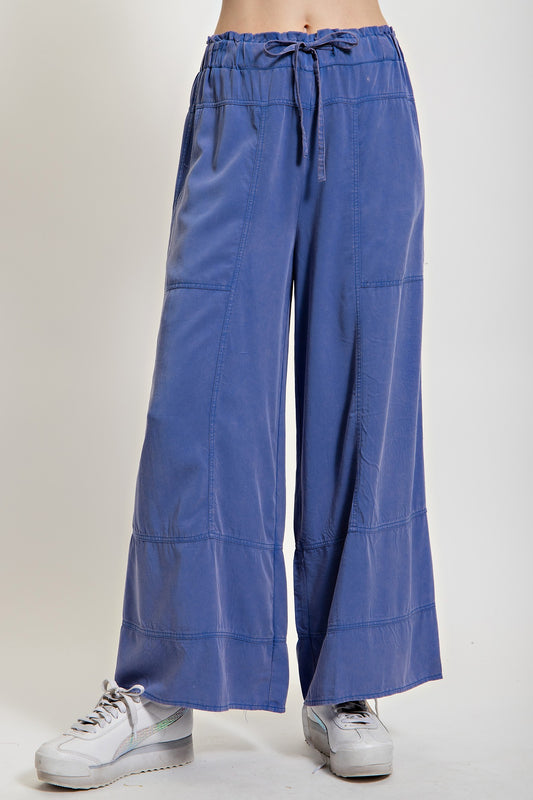 Wide Leg Pants - Peri Blue