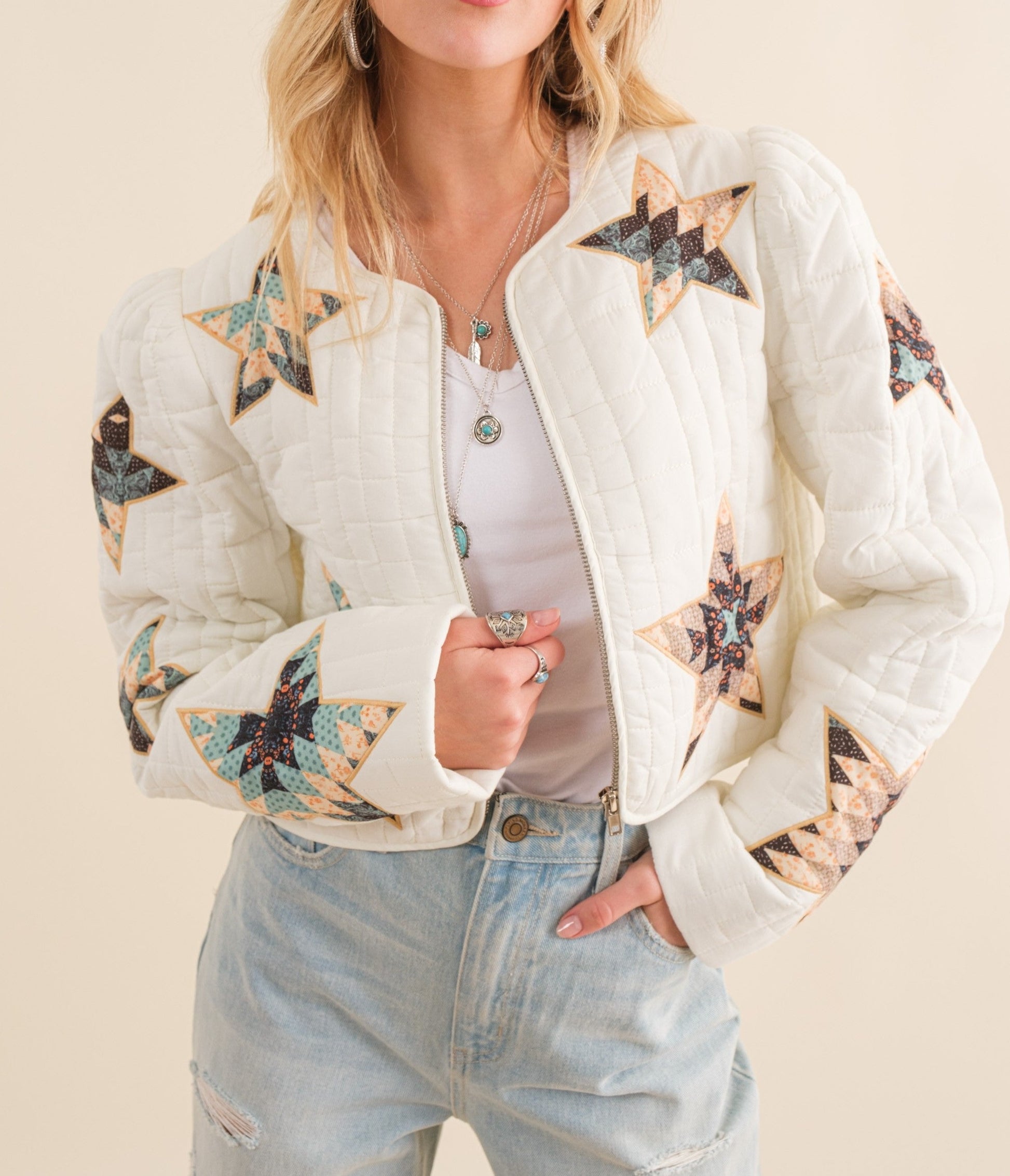 Quilted Star Jacket - Brazos Avenue Market 