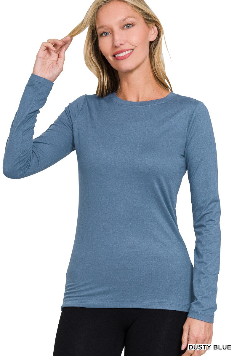 Brushed Microfiber Long Sleeve Tee