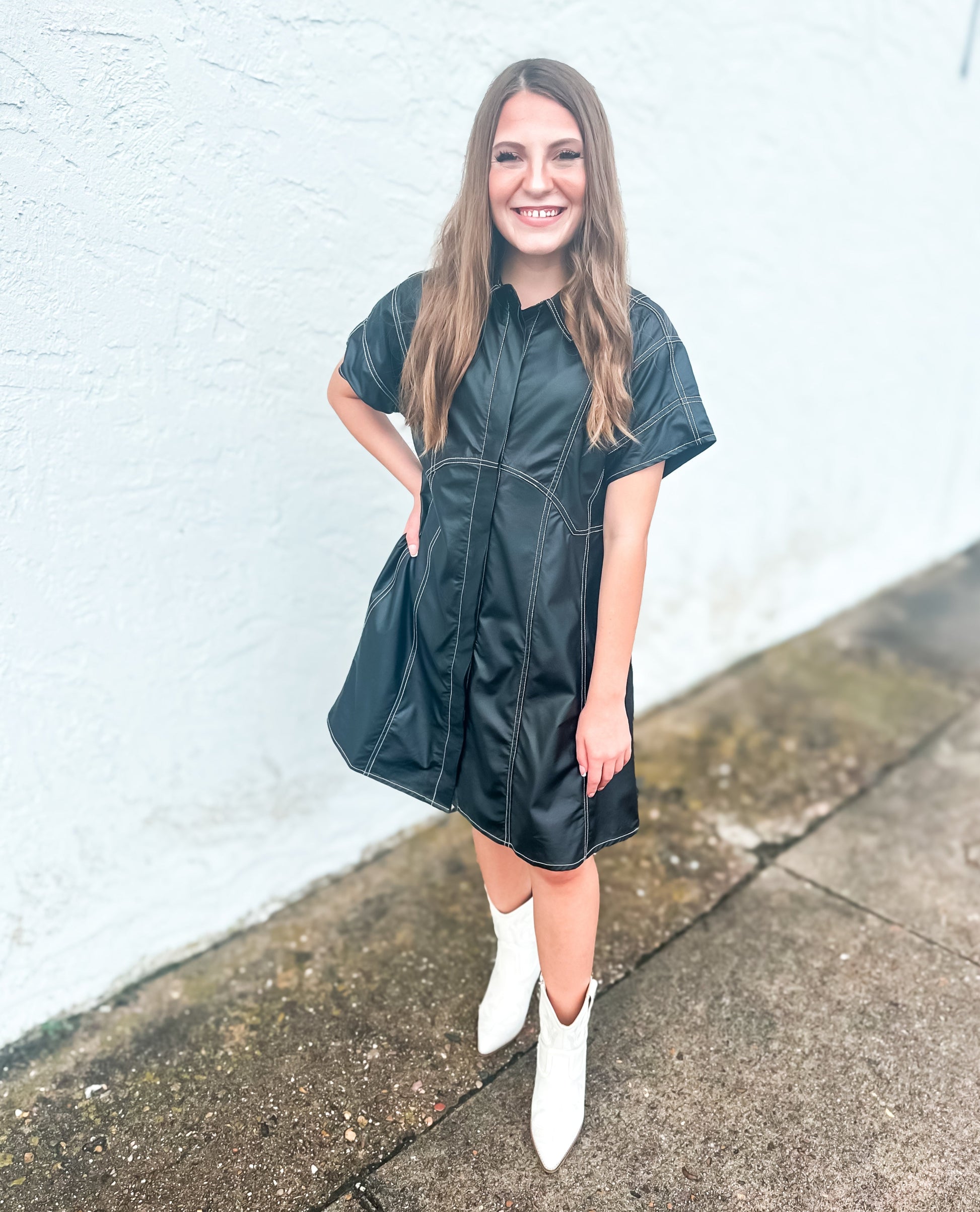 Midnight Mini Dress - Brazos Avenue Market 