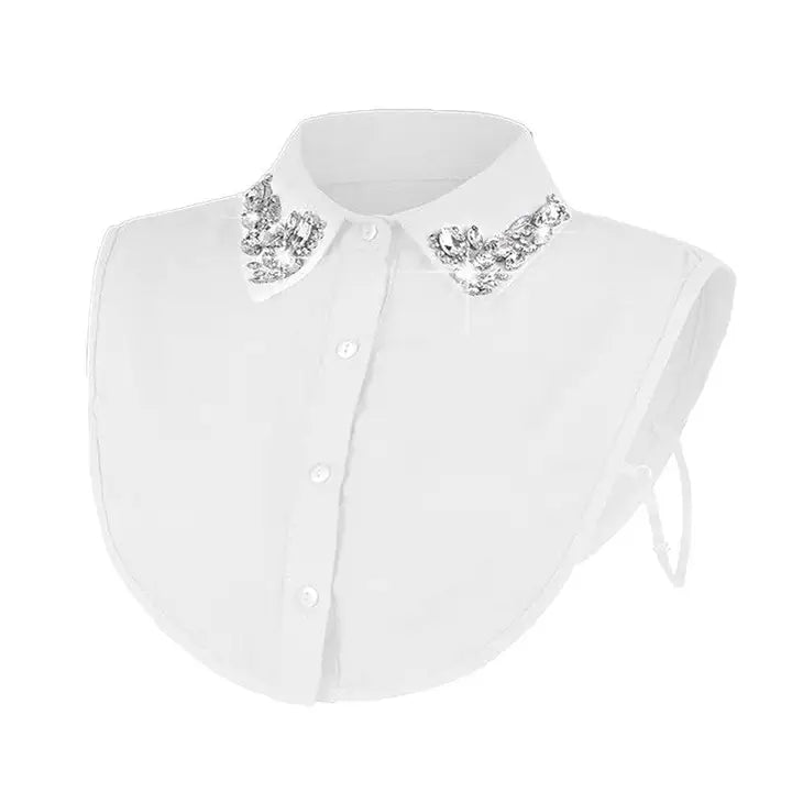 Diamond Studded Detachable Shirt Collar - Brazos Avenue Market 