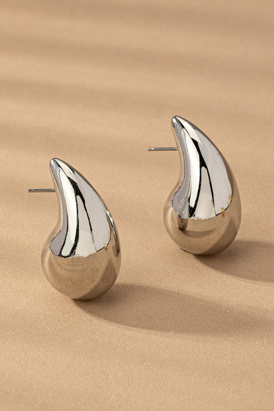 Silver Teardrop Earrings - Brazos Avenue Market 