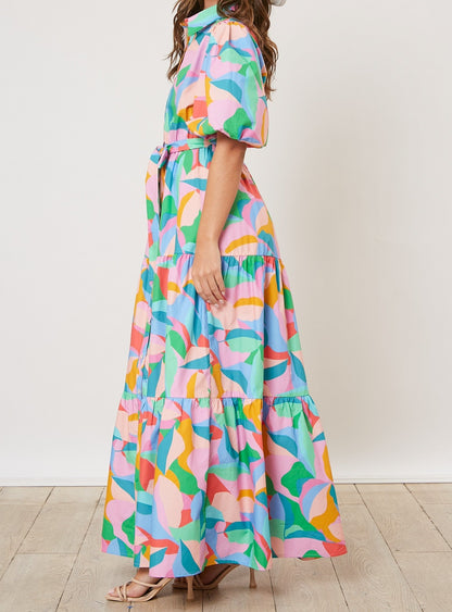 Multi Print Maxi Dress - Brazos Avenue Market 