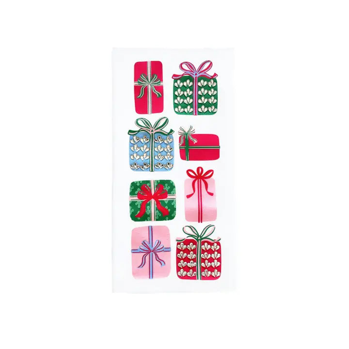 Mary Square Embellished Tea Towel