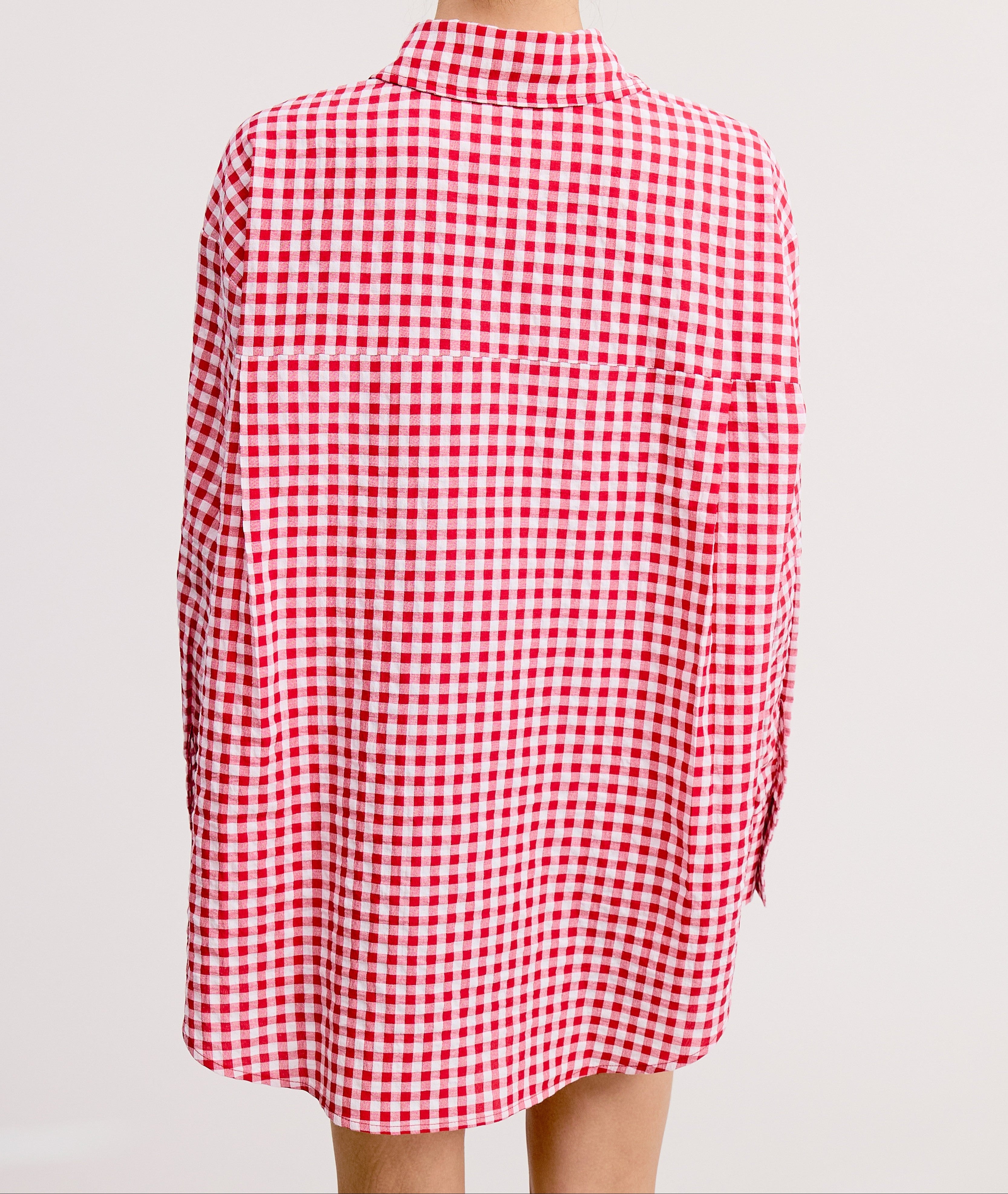 Oversized Gingham Button Down Shirt Oversized Gingham Button Down Shirt