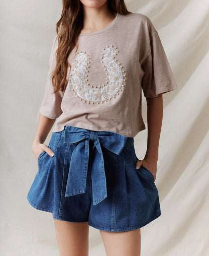 Horseshoe Cropped Top - Brazos Avenue Market 