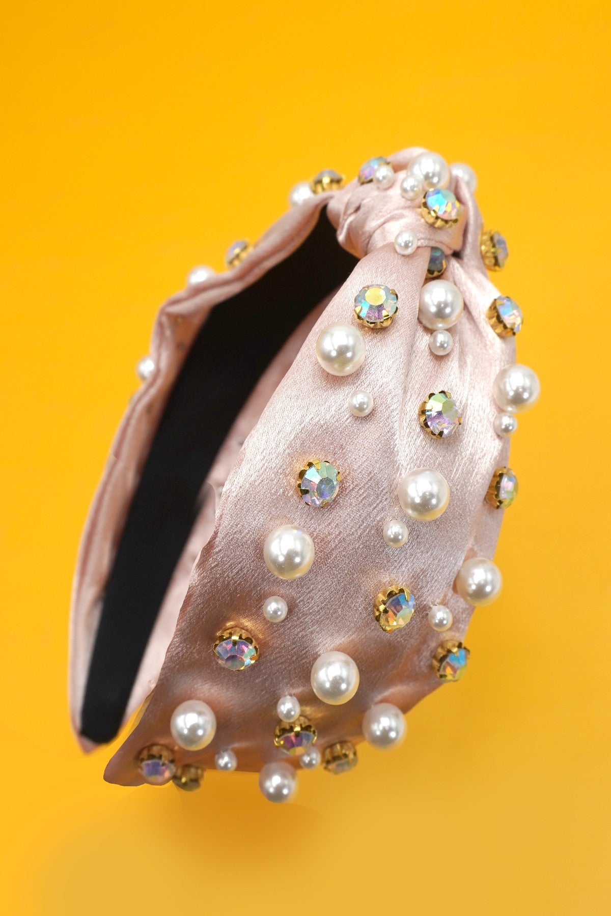 Rhinestone Pearl Bead Headband - Brazos Avenue Market 