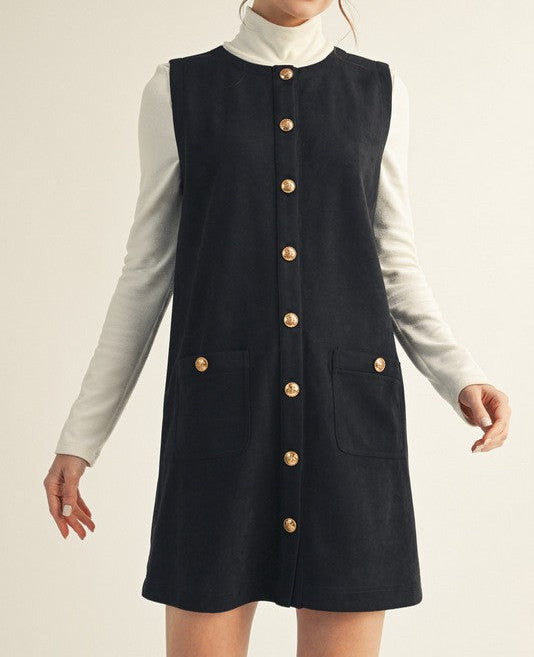 Suede Shift Dress - Brazos Avenue Market 