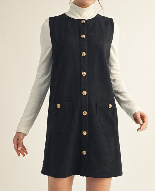 Suede Shift Dress - Brazos Avenue Market 