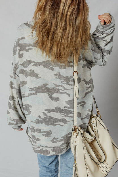 Camouflage Exposed Seam Sweatshirt - Brazos Avenue Market 