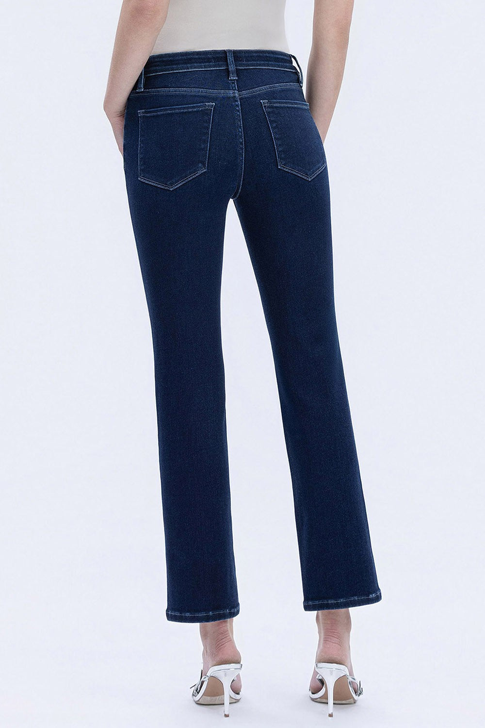 Vervet Mid Rise Ankle Slim Straight Jeans - Brazos Avenue Market 