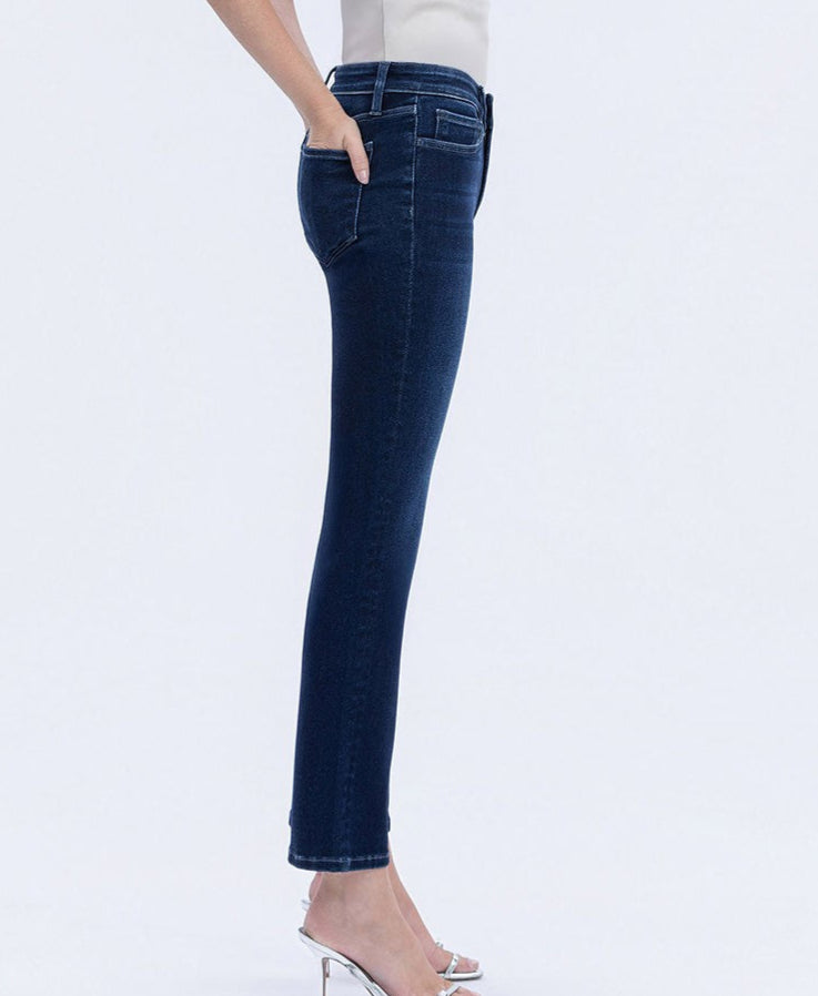 Vervet Mid Rise Ankle Slim Straight Jeans - Brazos Avenue Market 
