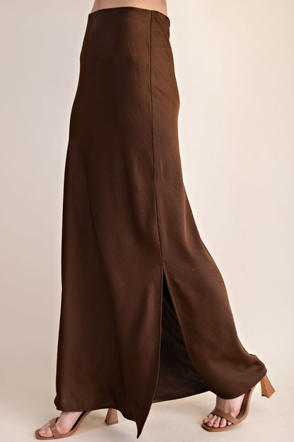 Side Slit Maxi Skirt - Brazos Avenue Market 