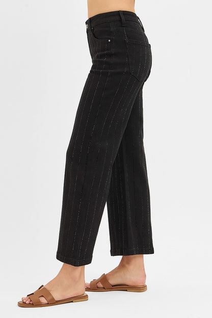 Shimmer Stripe Crops - Brazos Avenue Market 