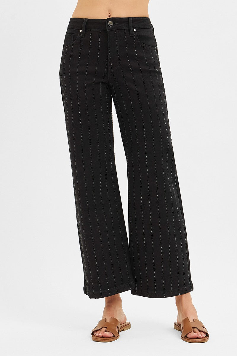 Shimmer Stripe Crops - Brazos Avenue Market 