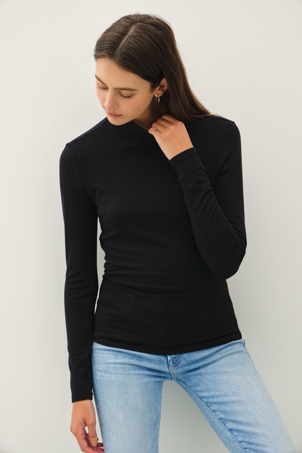 Basic Turtle Neck Top - Brazos Avenue Market 