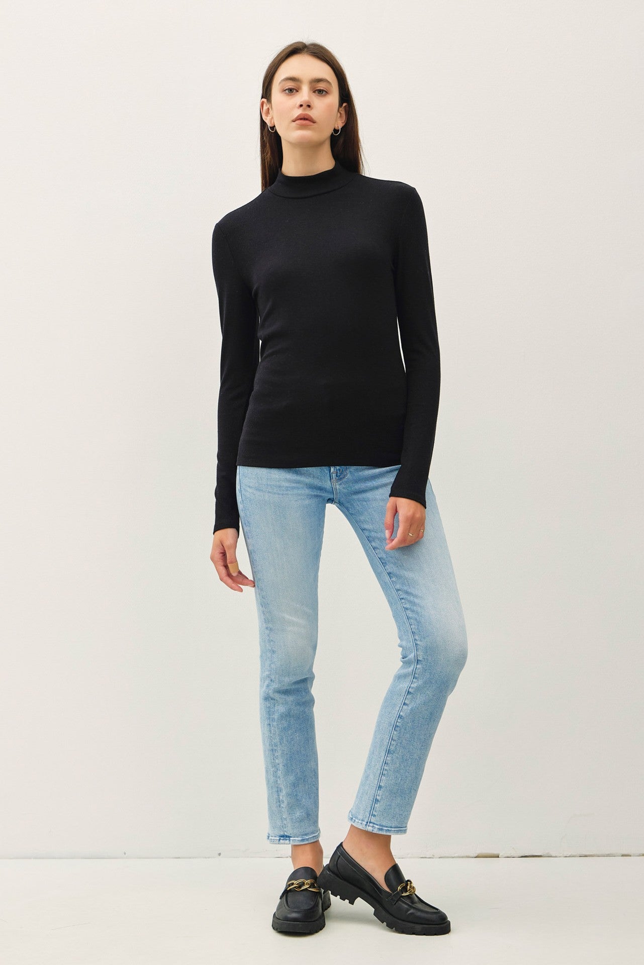 Basic Turtle Neck Top - Brazos Avenue Market 