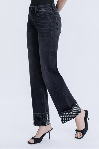 Flying Monkey Jeans - Studded Cuff - Brazos Avenue Market 