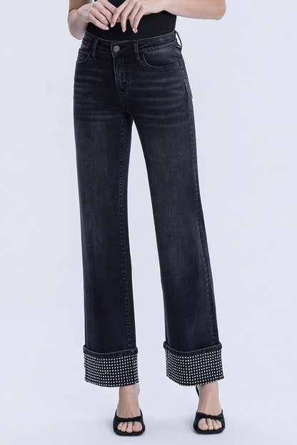 Flying Monkey Jeans - Studded Cuff - Brazos Avenue Market 