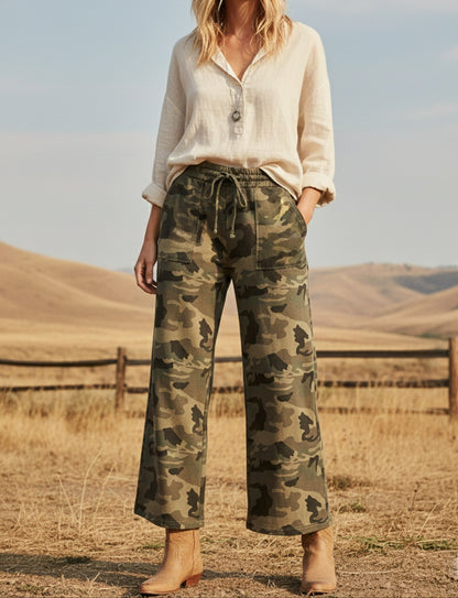 Camo Wide Leg Pants