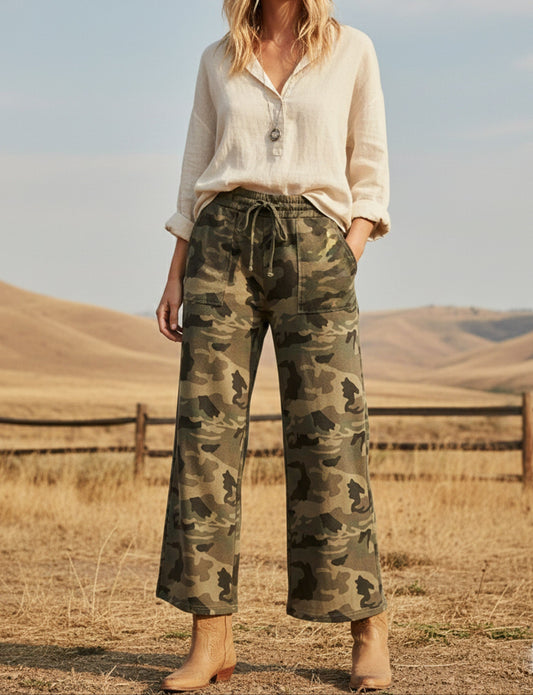 Camo Wide Leg Pants
