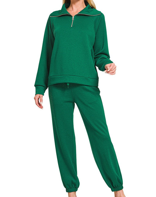 Scuba Half Zip Sweatshirts & Joggers Set