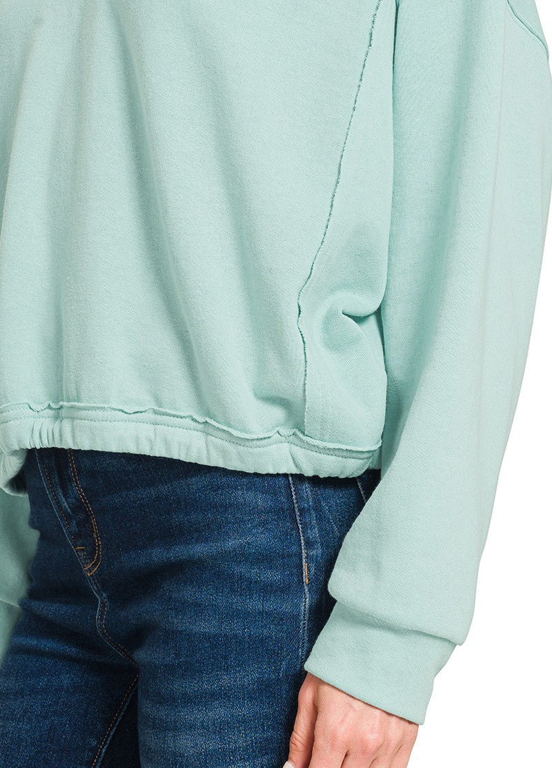 French Terry Collared Pullover - Brazos Avenue Market 