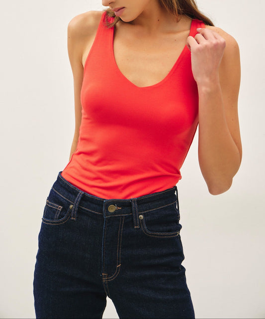 Basic V-Neck Tank - Brazos Avenue Market 