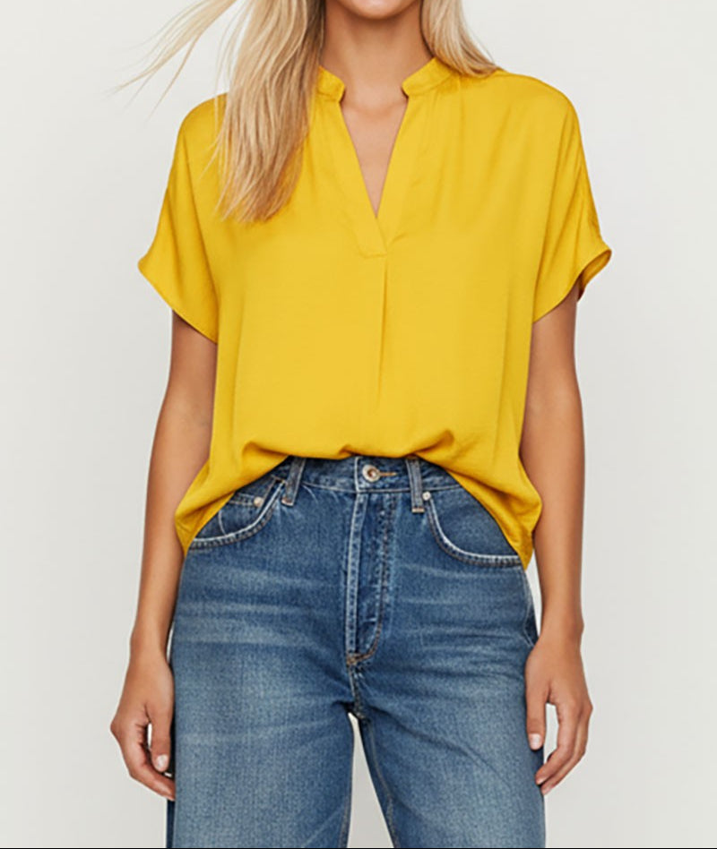 Drop Shoulder Blouse - Brazos Avenue Market 
