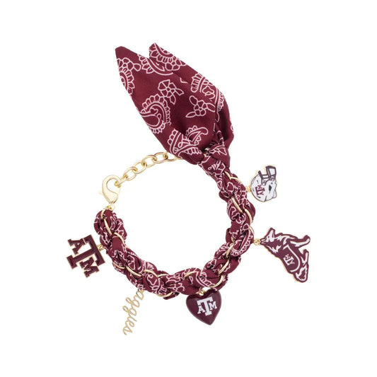 Texas A&M Aggies Bandana Charm Bracelet