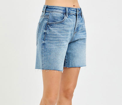 Risen Shorts With Rhinestones