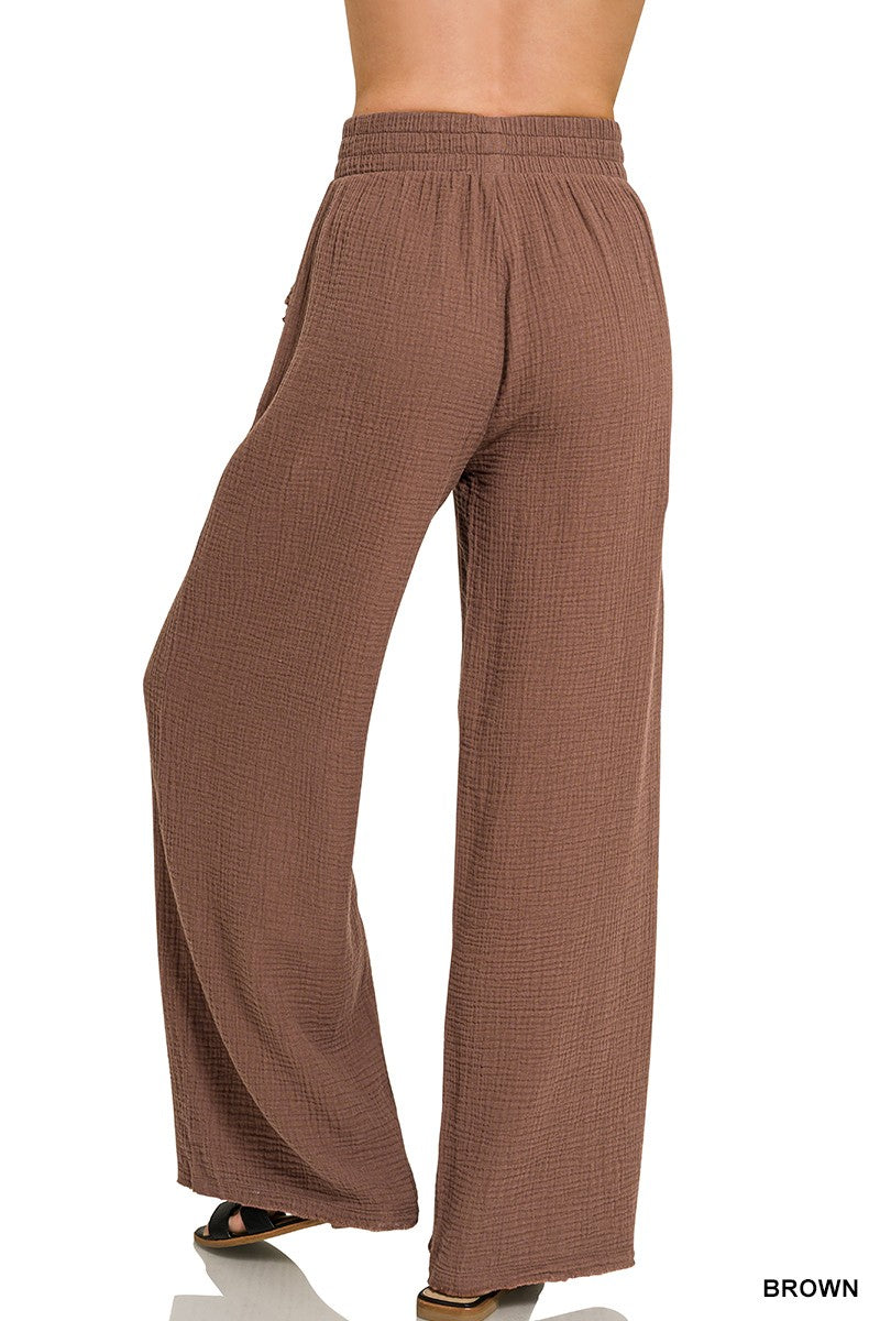 Double Gauze Lounge Pants - Brazos Avenue Market 