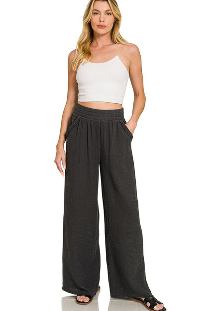 Double Gauze Lounge Pants - Brazos Avenue Market 