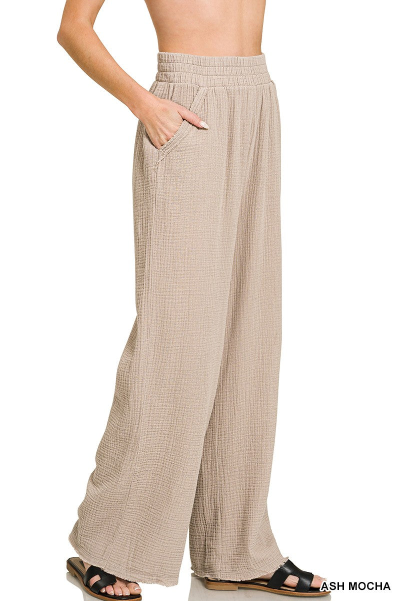 Double Gauze Lounge Pants - Brazos Avenue Market 