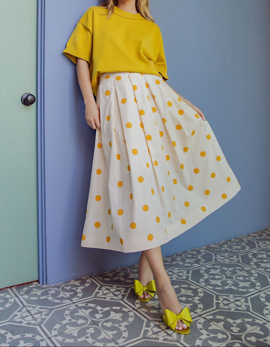 Pleated Midi Skirt - Brazos Avenue Market 