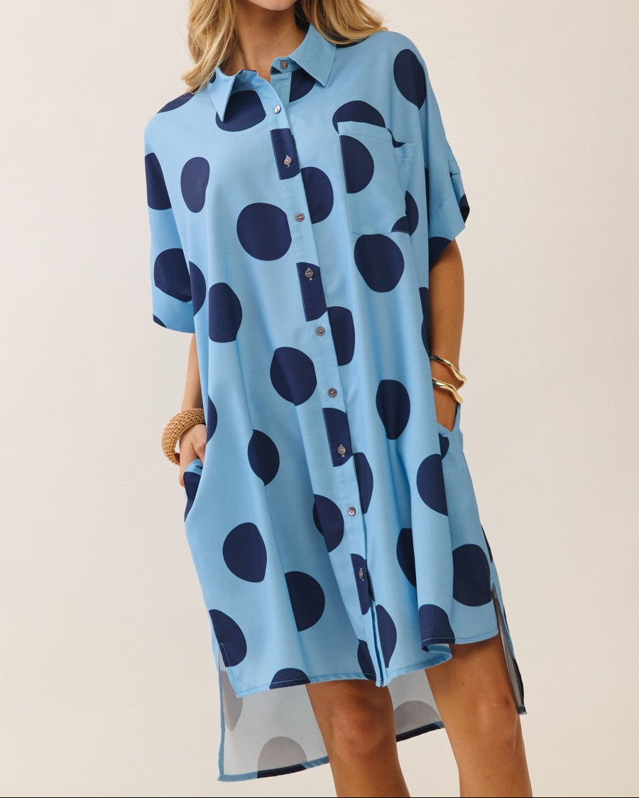 Polka Dot Button Down Dress