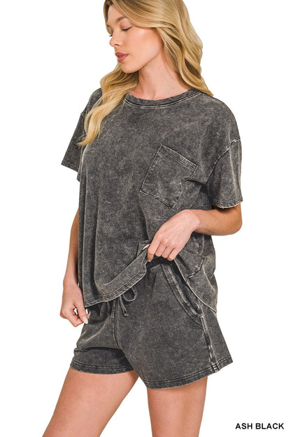 French Terry Relaxed Top & Short Set - Brazos Avenue Market 