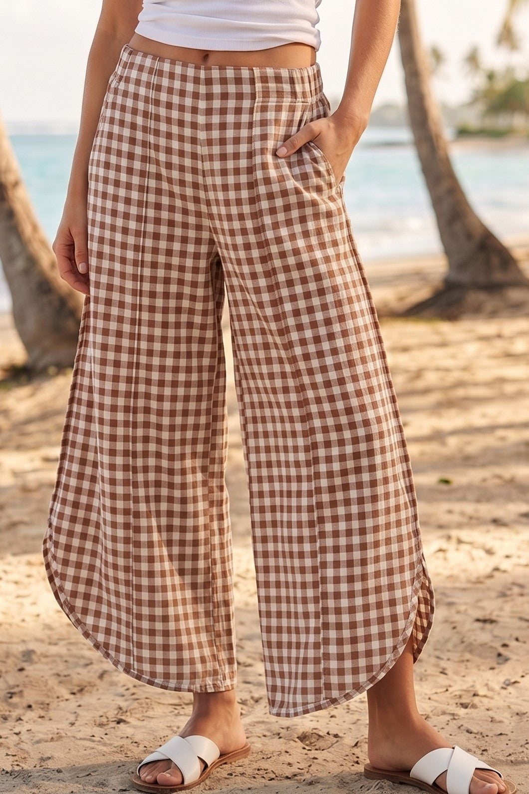 Tulip Checkered Relaxed Fit Pants